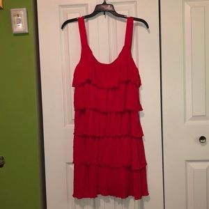 Red summer dress or casual wear need some ironing